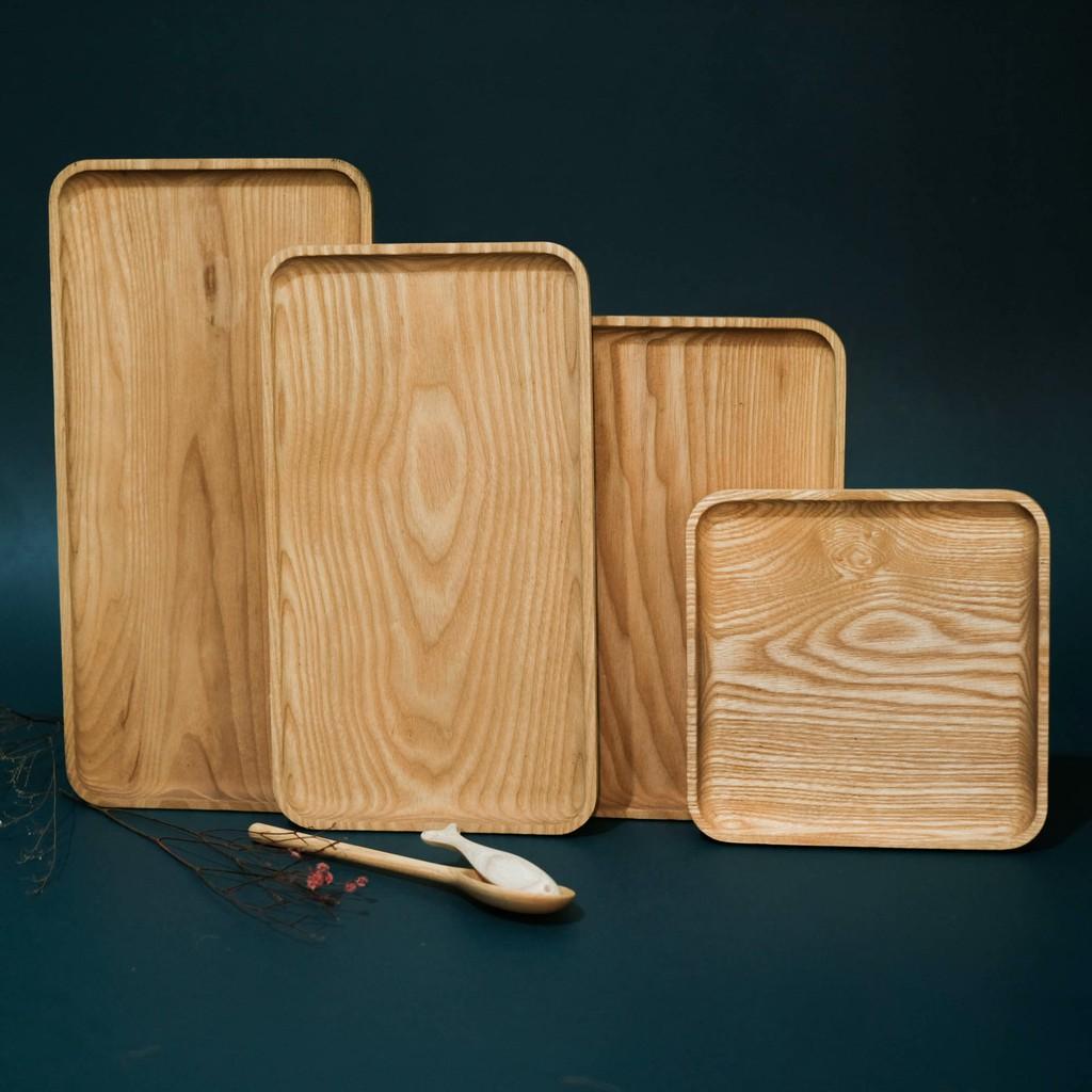 Khay gỗ chữ nhật - Đựng thức ăn -Trang trí - Wooden tray