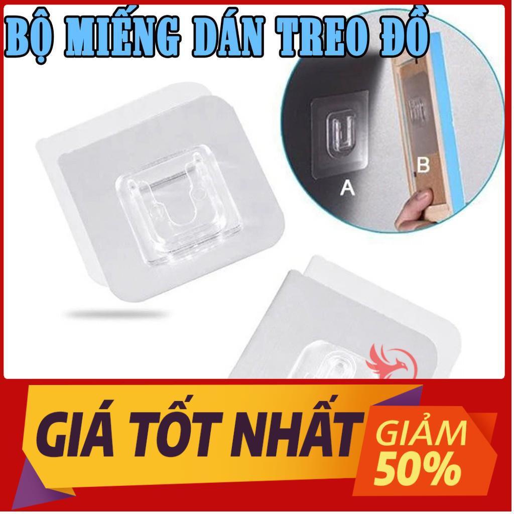 Miếng móc dán treo đồ dán gắn tường đa năng đỡ ổ cắm điện cúc phát wifi tranh ảnh siêu dính chắc trong suốt