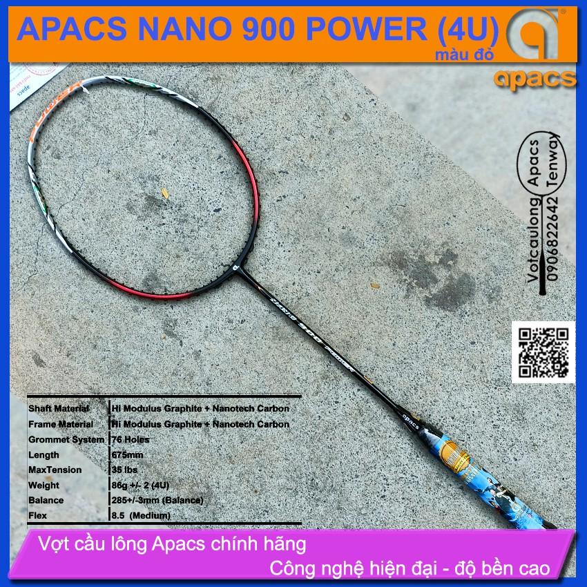 Vợt cầu lông Apacs Nano 900 Power (red) - 4U - vợt đánh phong trào rất tốt