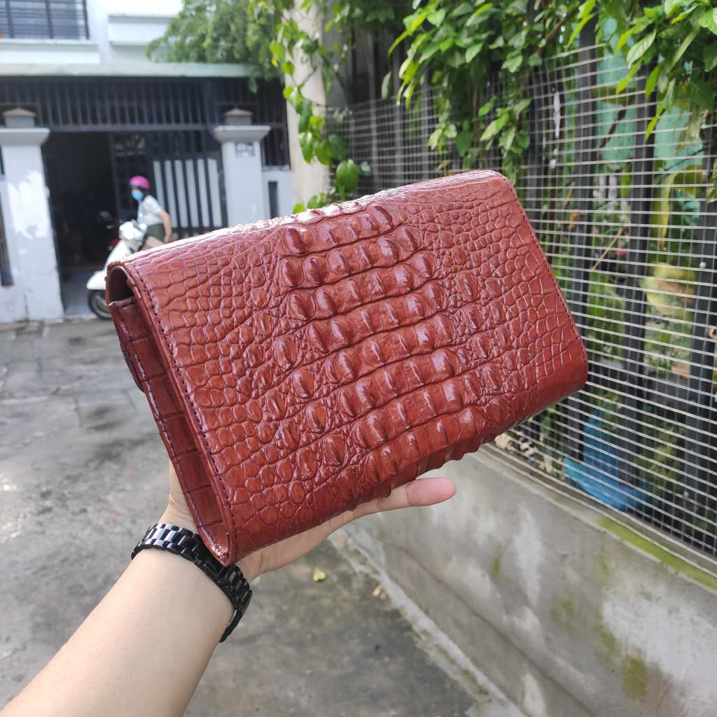 Túi đeo nữ da cá sấu