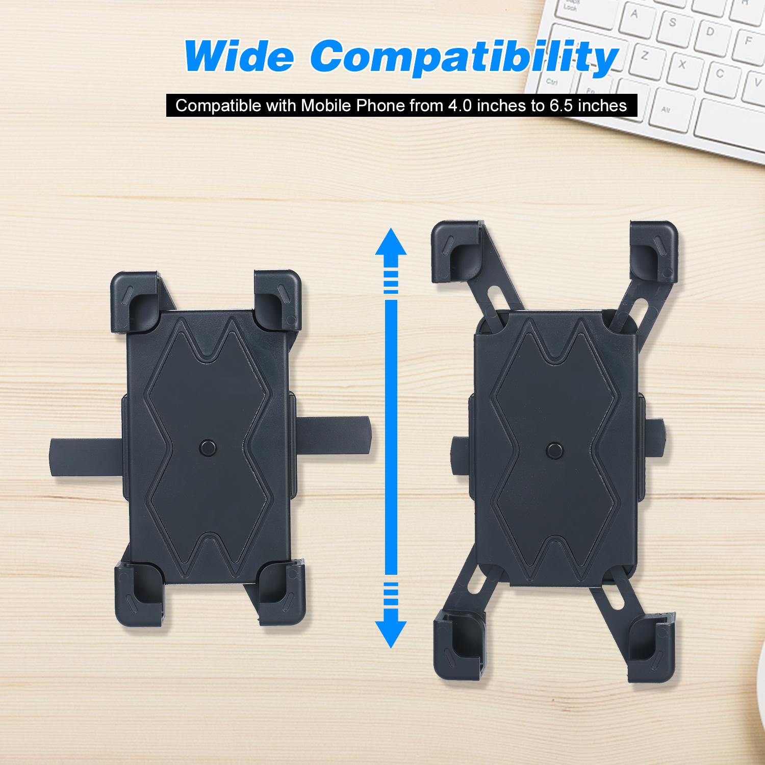 Bike Phone Mount Detachable Adjustable Bicycle Phone Holder Full Protection 360 Degrees Rotation for Motorcycle