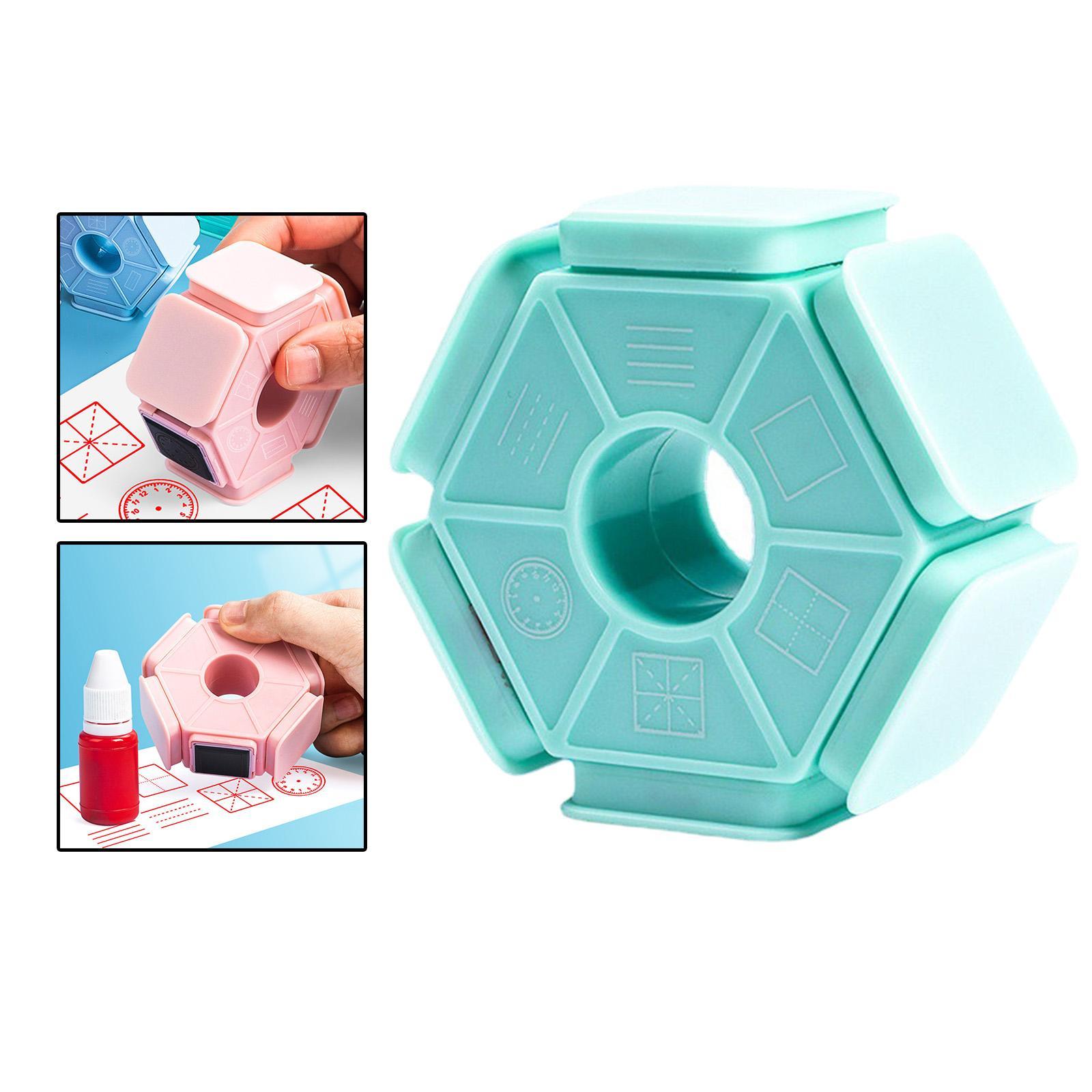 Homework Stamp English Seal Tianzi Grid Stamp for Primary School Student Blue