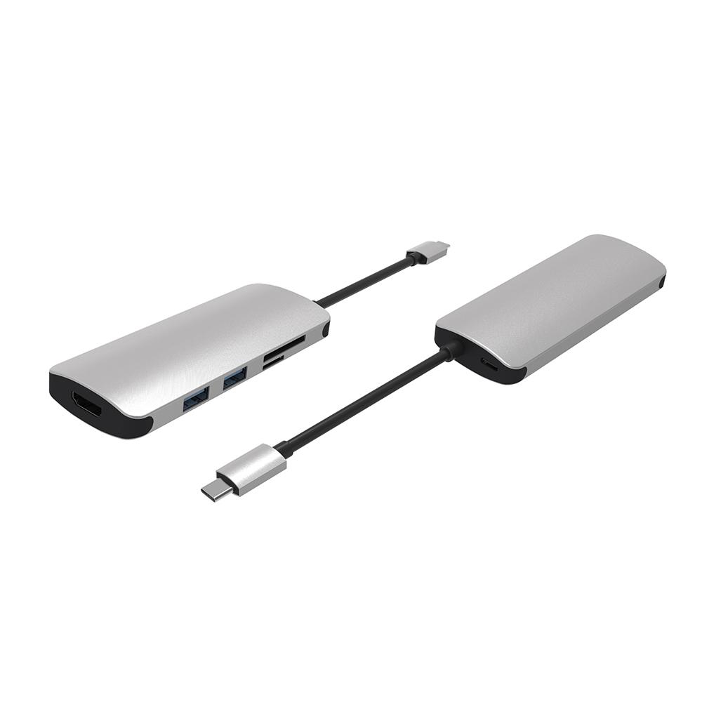 Bộ chuyển đổi đa cổng USB 3.1 Kiểu C sang USB 3.0 + TF + HDMI + Bộ chuyển đổi sạc loại C