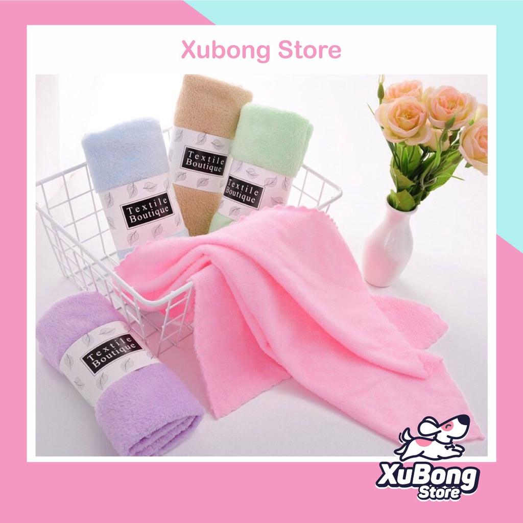 Khăn Mặt, KHĂN TẮM Lông Cừu Hàn Quốc 35x75cm - Khăn Lau Đầu Chất Bông Mềm Mịn, Siêu Thấm Hút