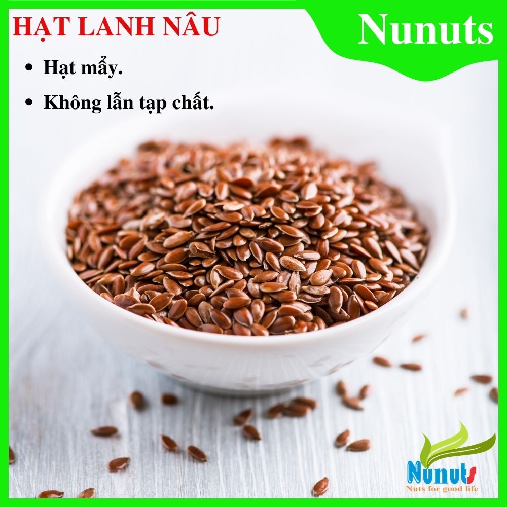 Hạt lanh nâu hữu cơ, hạt mẩy, vỏ bóng, không lẫn tạp chất, siêu thực phẩm dành cho sức khỏe gia đình bạn