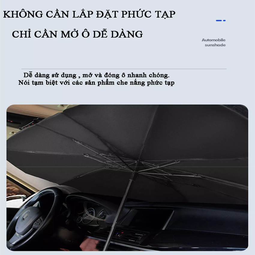 Ô Che Nắng Kính Lái Ôtô 2 trong 1, Ô Che Nắng Kiêm Chắn Kính Lái Ôtô, Dù Che Kính Lai Xe Hơi, Chống Tia UV, Bảo Vệ Nội Thất Ôtô, Xe Hơi