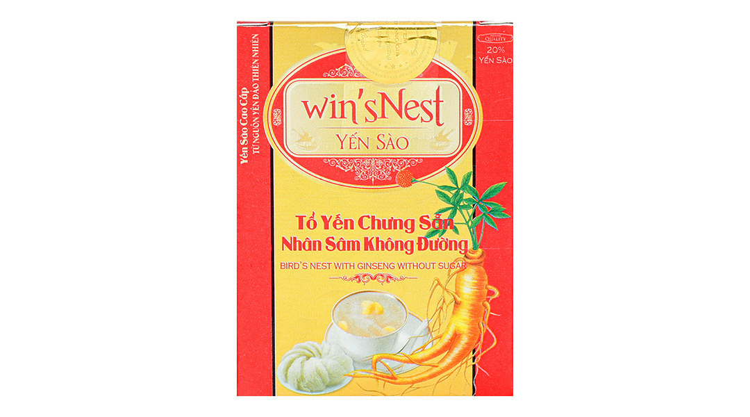 Thùng 72 lọ Yến Sào win'sNest Tổ Yến Chưng Sẵn nhân sâm không đường lọ (70ml)