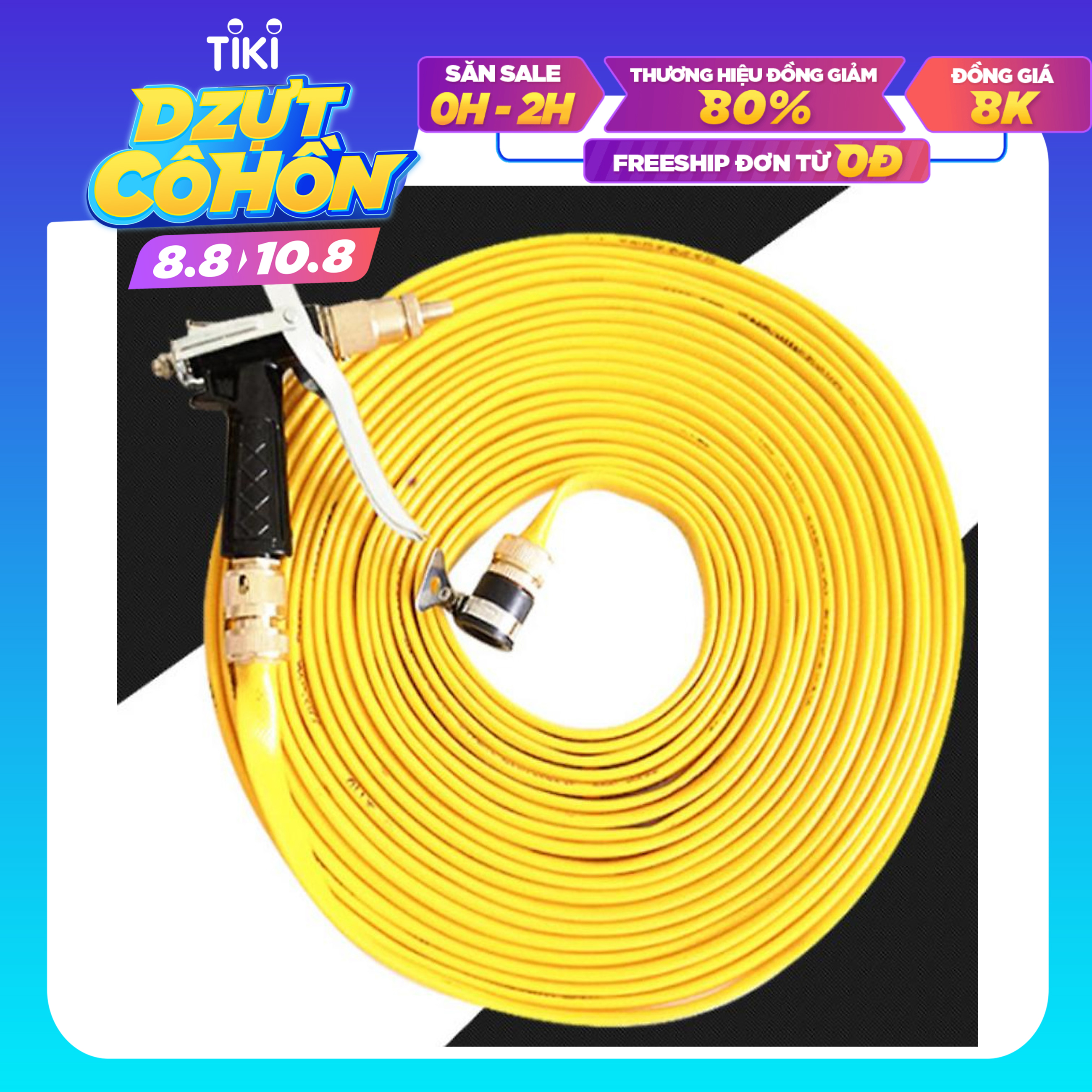 Vòi nước vòi phun nước rửa xe tưới cây tăng áp thông minh + bộ dây bơm nước cao cấp TLG  15m  206621