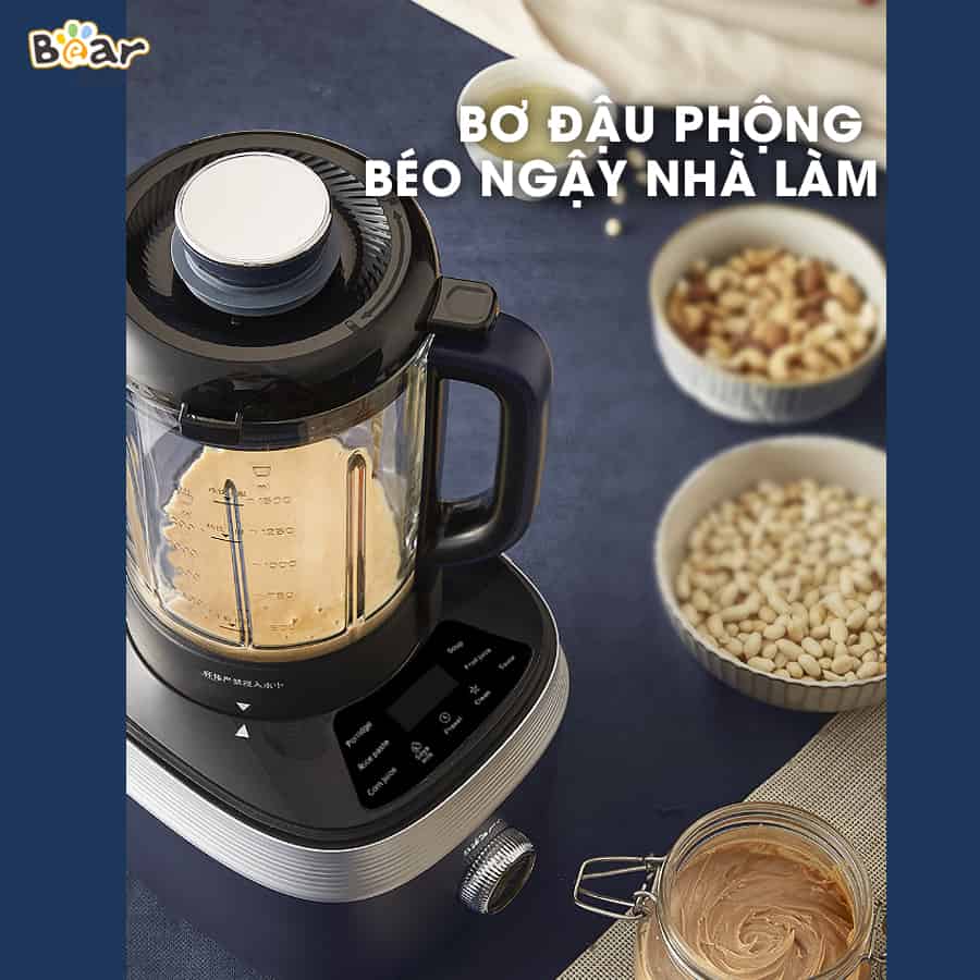 Máy Làm Sữa Hạt Cách Âm, Máy Xay Sữa Hạt BEAR PBJ-B06S2 9 Chức Năng Nấu Xay, Dung Tích 1.5 Lít Công Suất 800 W - Hàng Chính Hãng