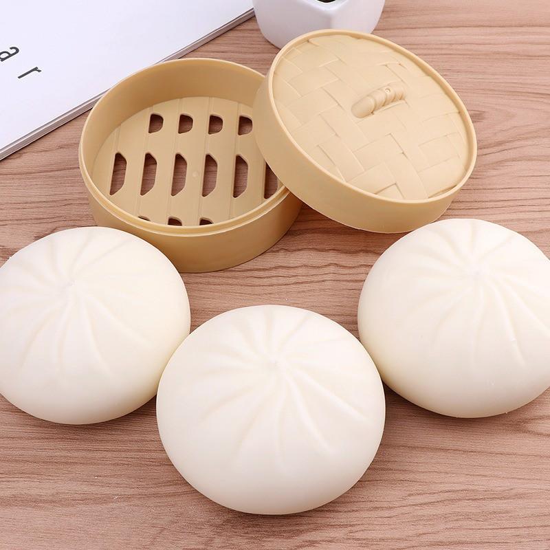 Bánh Bao Squishy Mochi Đồ Chơi Xả Stress Giảm Căng Thẳng Bóp Mềm Thích Tay