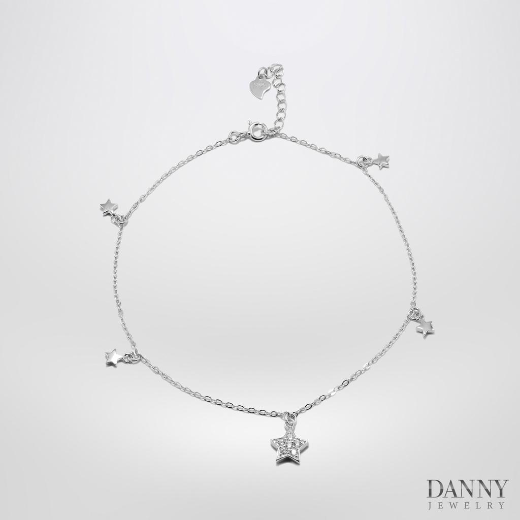 Lắc Chân Danny Jewelry Bạc 925 Xi Rhodium Hoạ Tiết Ngôi Sao LACY184