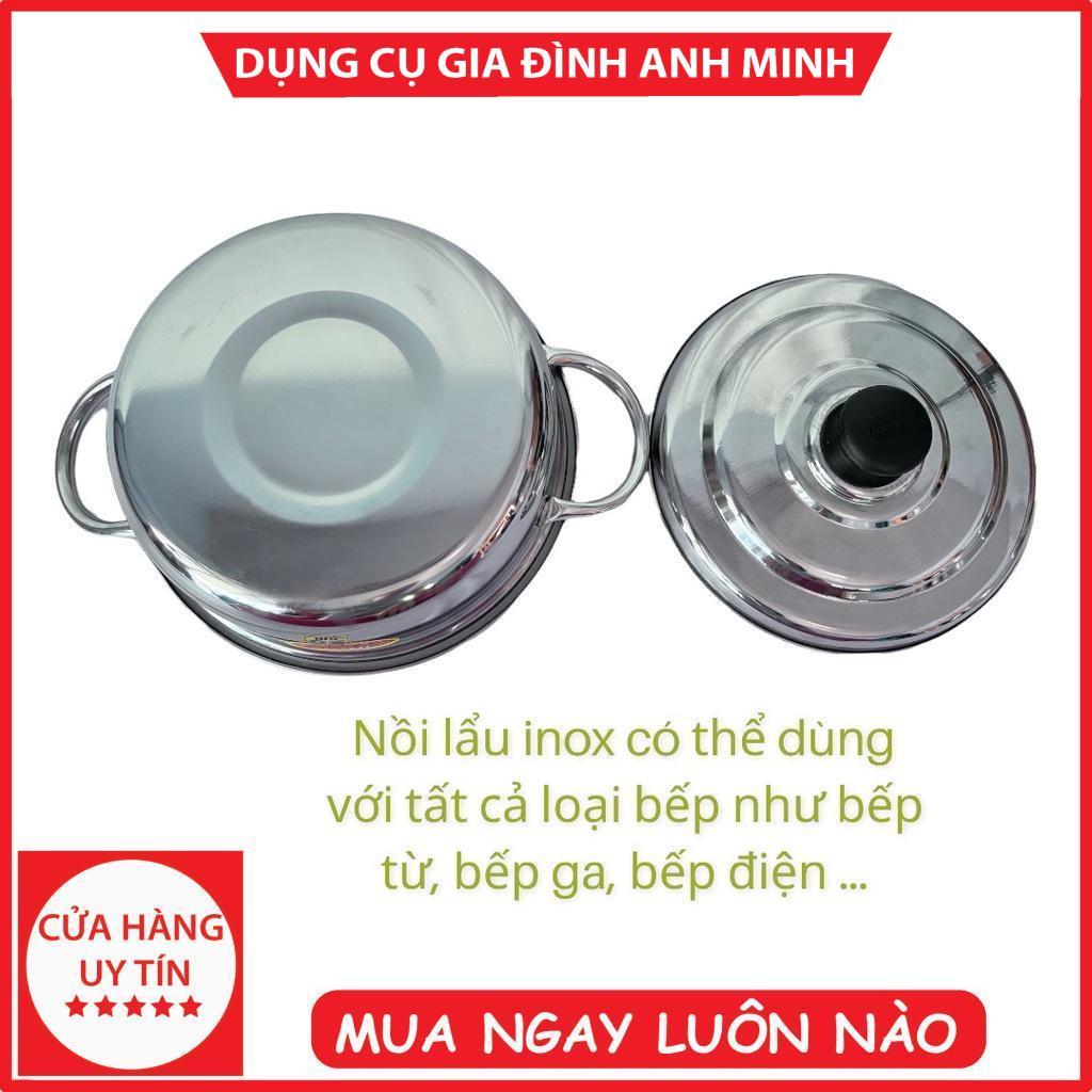 20 Nồi lẩu inox Nồi inox nấu bếp từ Nồi inox 304 Nồi inox 3 đáy Nồi inox nhỏ dùng trong gia đình