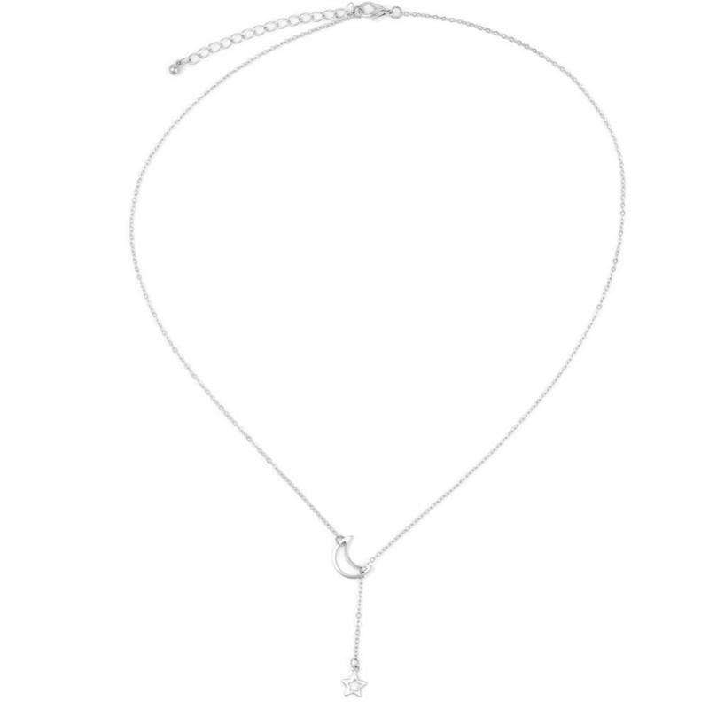 Dây chuyền mặt ngôi sao và mặt trăng thời trang cho nữ phukienshop