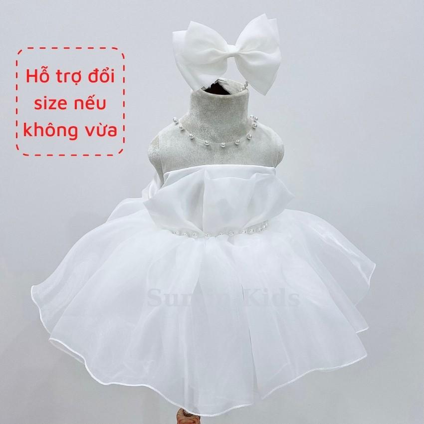 Váy công chúa bé gái mẫu đầm công chúa bèo ngực xòe đẹp cho bé yêu SUMIN KIDS (TẶNG NƠ CÀI TÓC)