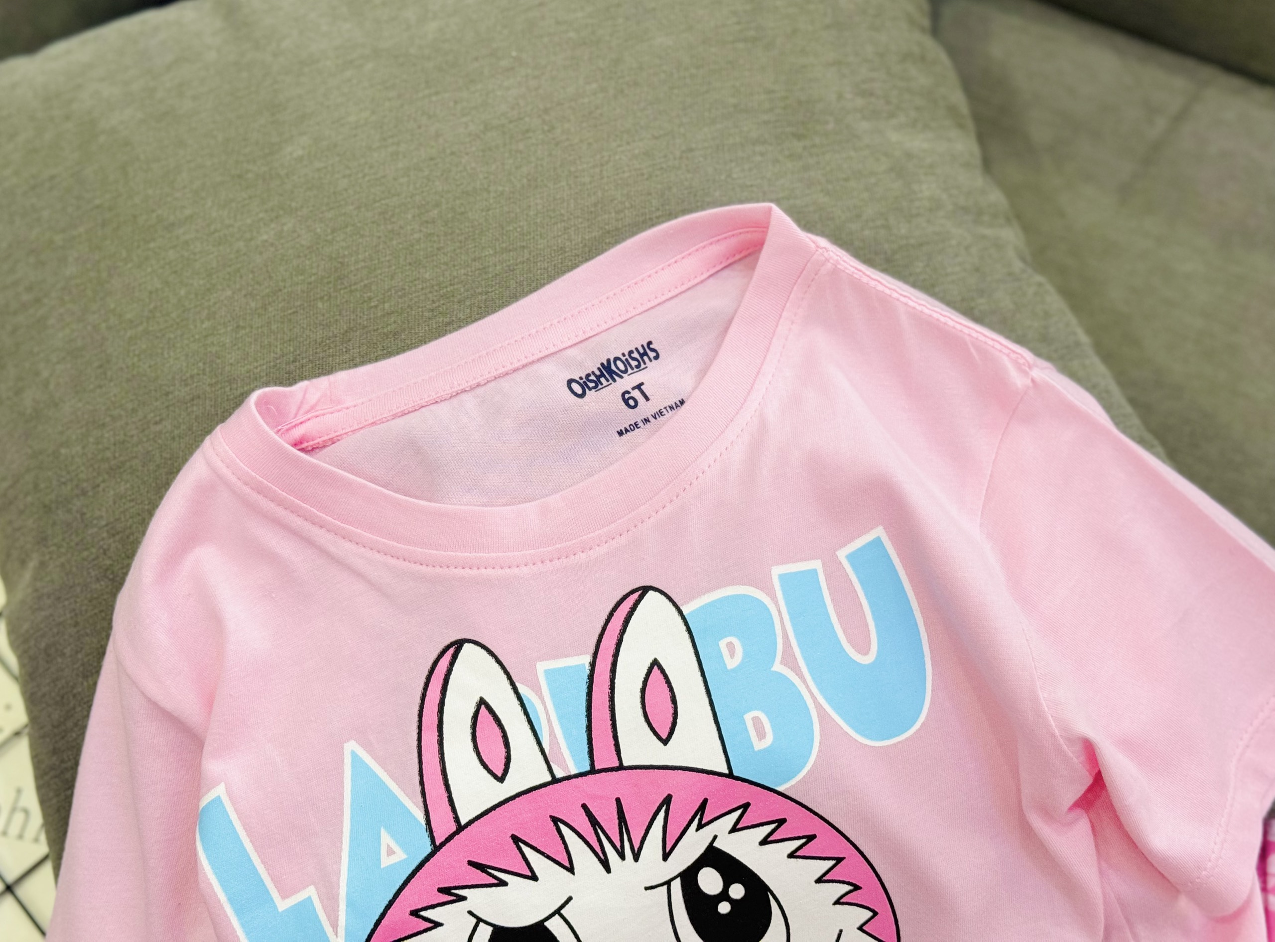 Đồ bộ ngắn tay mùa hè cho bé gái kuromi gấu dâu melody labubu size 12-40kg chất cotton mềm mịn mát