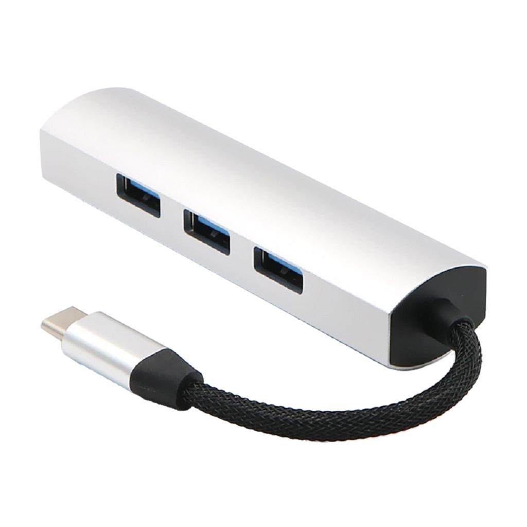USB Type-C Male to 4 Port USB-A 3.0 Female Port Adapter Hub Converter