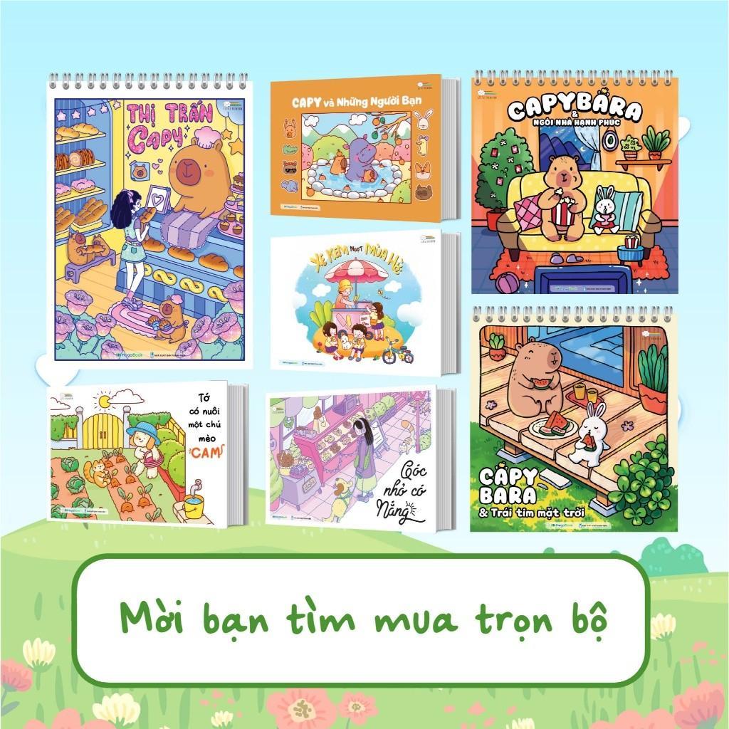 Sách Tô Màu - Capybara &amp; Trái Tim Mặt Trời - Megabook