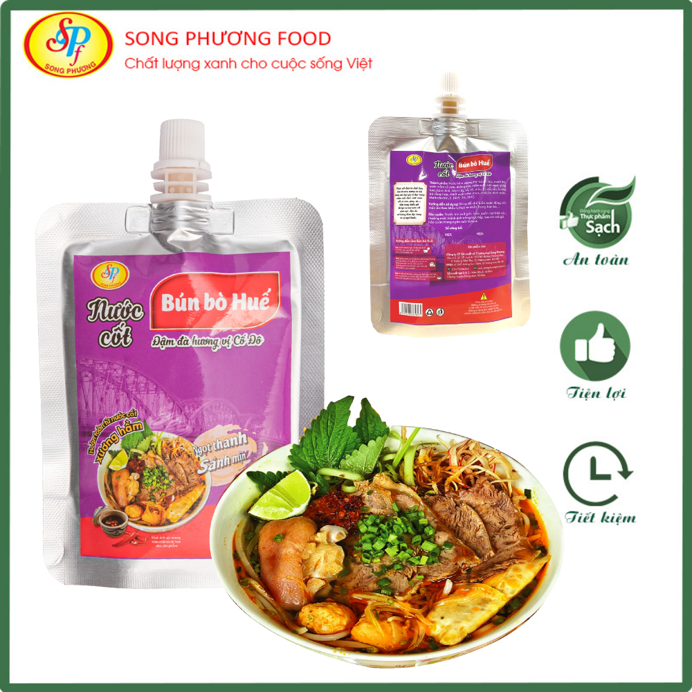 Nước cốt Bún bò Huế đậm đà hương vị Cố Đô -Hàng xuất khẩu Nhật- Hoàn toàn từ nước cốt xương hầm ngon,chuẩn vị,không cần nêm nếm- túi 100ml