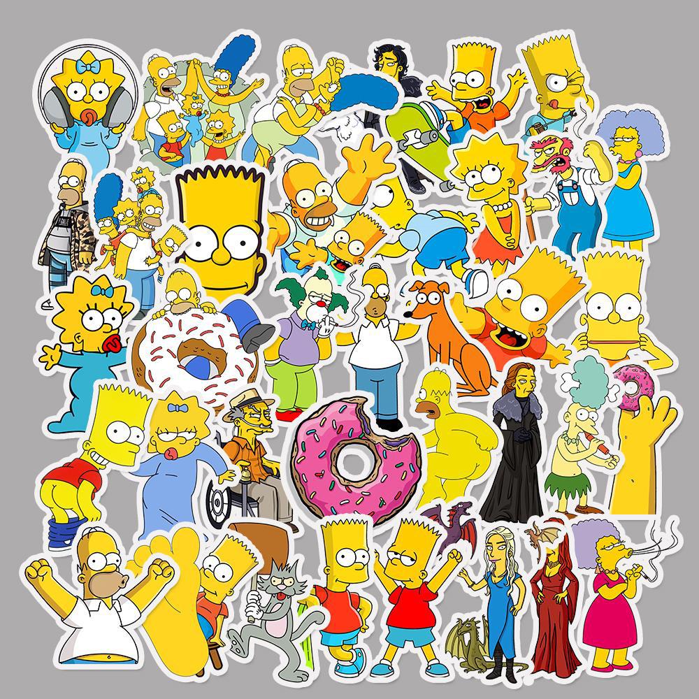 Sticker chủ đề Simpsons Chống Thấm, Chống Bay Màu| Trang Trí Điện Thoại, Laptop, mũ bảo hiểm, bình nước