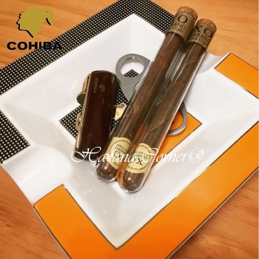 Gạt tàn xì gà 2 điếu Cohiba full hộp