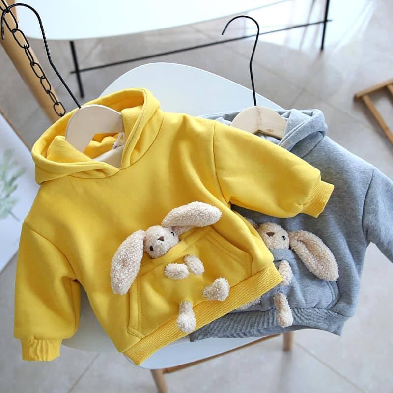 Áo Hoodie Cho Bé Gái Và Bé Trai Túi Có Gấu 5 Đến 32 Kg Tin Store