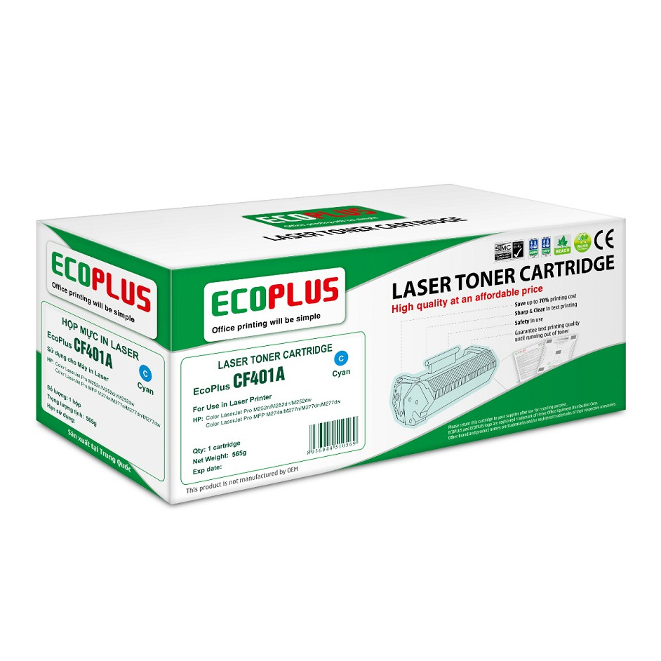 Mực In laser màu xanh EcoPlus CF401A (Hàng chính hãng)