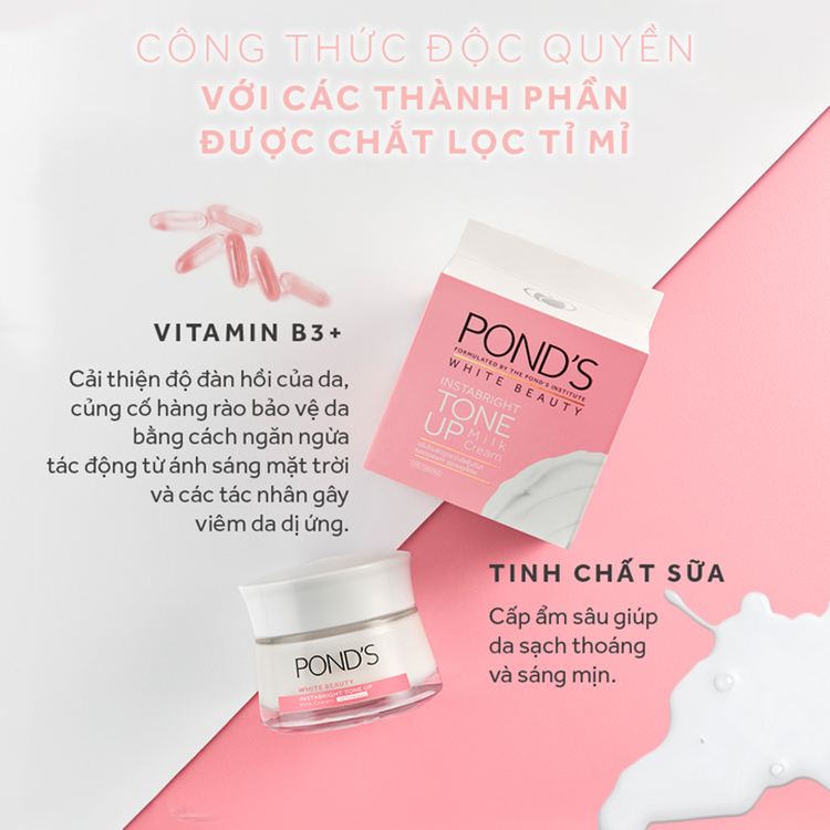 Combo 2 Kem Sữa Dưỡng Trắng Nâng Tông Pond'S White Beauty 50g