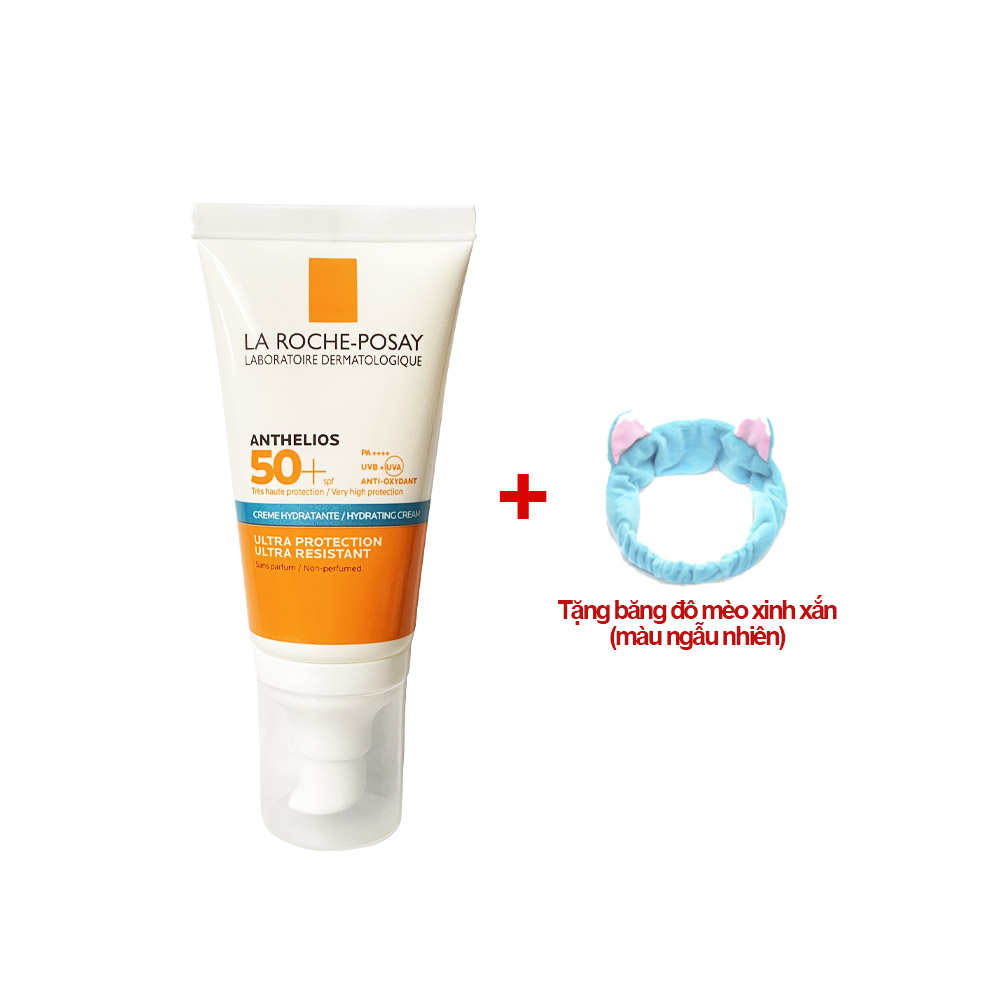 Kem Chống Nắng Dành Cho Da Khô Nhạy Cảm La Roche-Posay Anthelios Hydrating Cream SPF50+ 50ml (Tặng băng đô mèo xinh xắn)