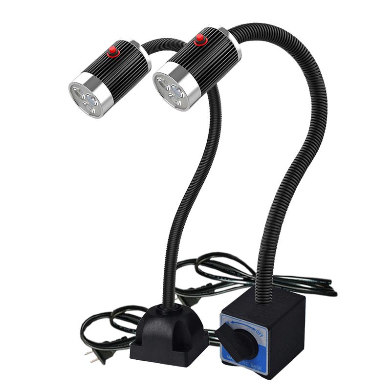 Đèn Led Máy Công Cụ 3W 6W 9W Cánh Tay Dài Vòi Xưởng Đèn Làm Việc Từ/Đế Vít Siêu Sáng công Nghiệp Đèn