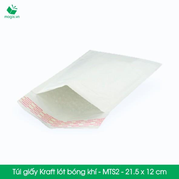 MTS2 - 21,5 x 12 cm - 25 Túi giấy Kraft bọc xốp hơi thay hộp carton