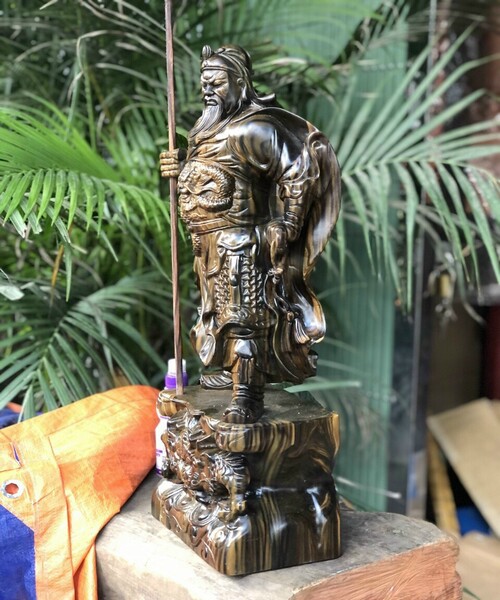 Tượng Quan Công Gỗ Mun Hoa