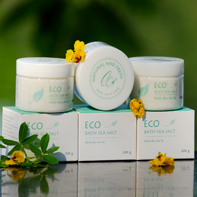 Muối Tắm Bé ECO 200g - Muối Tắm Bé Thảo Dược 100% Tự Nhiên