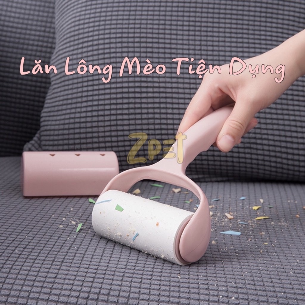 Set cây lăn và 6 lõi lăn bụi quần áo, sofa, ga giường,  đa năng, tiện dụng, hiệu quả