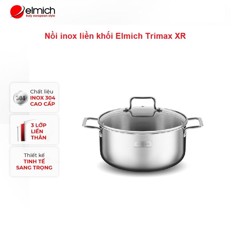 Nồi inox liền khối Elmich Trimax XR EL-3840 size 16cm, 18cm ,20cm