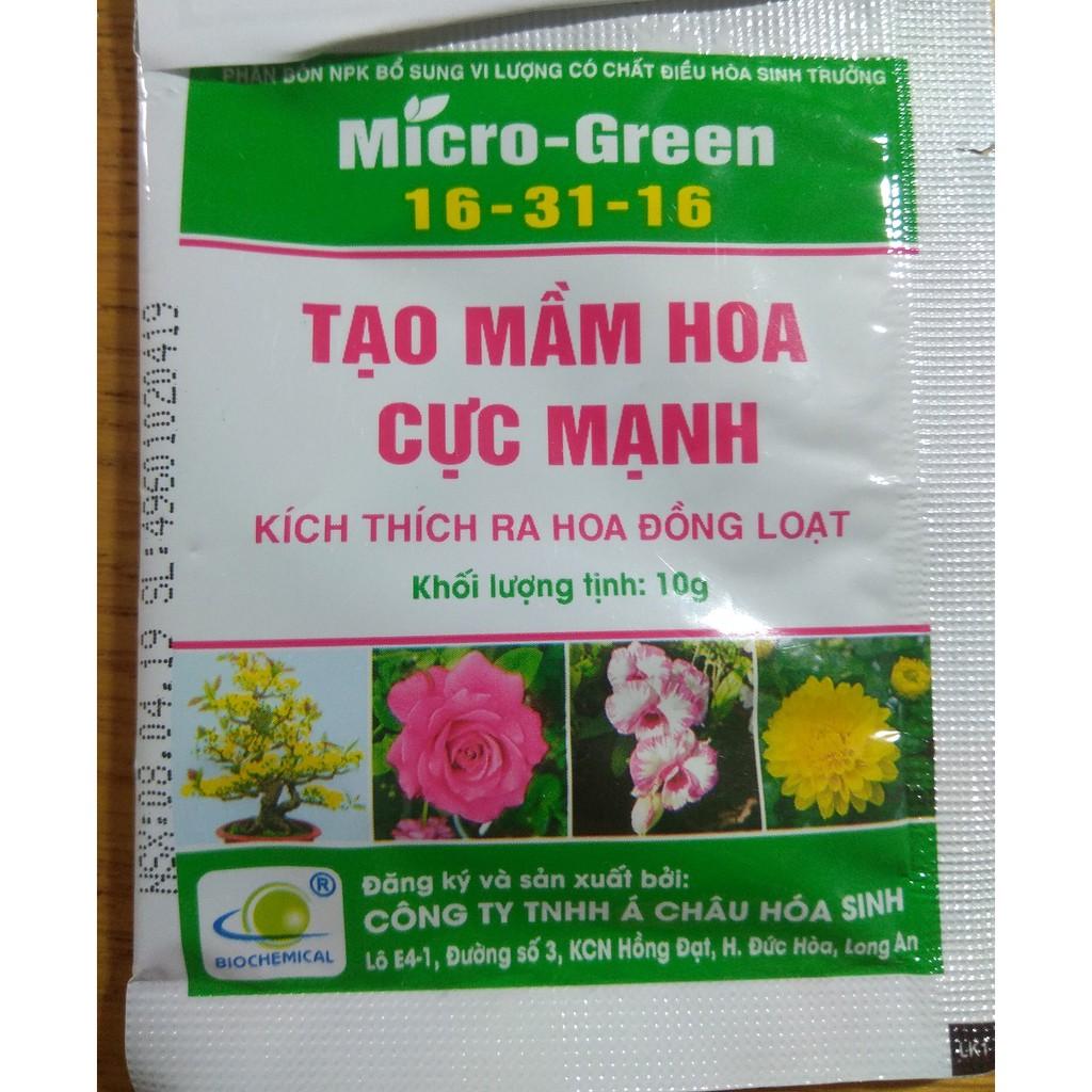 Phân bón Micro Green 16-31-16 Tạo mầm hoa cực mạnh - 1 gói 10g