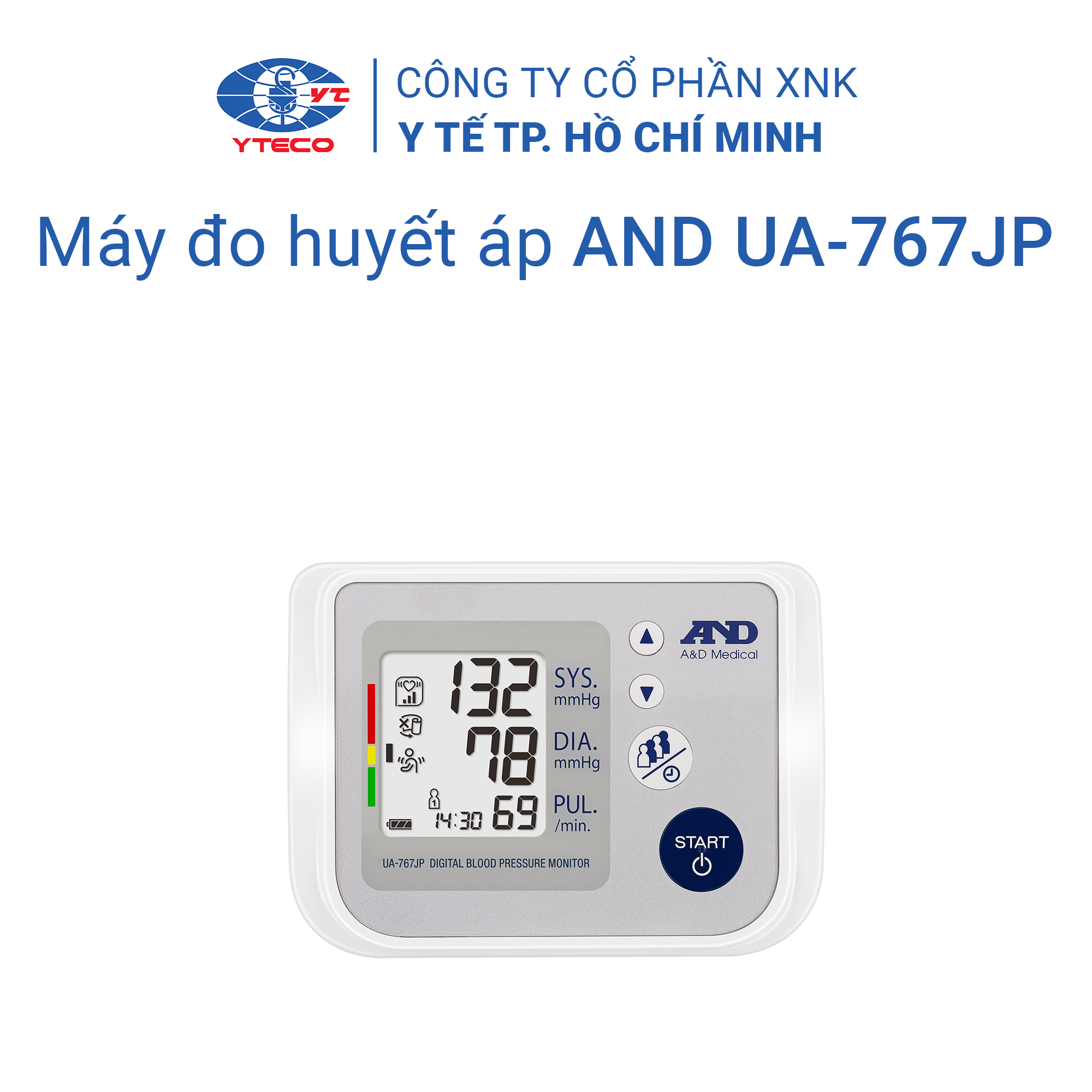 Máy Đo Huyết Áp Bắp Tay Tự Động AND UA-767JP