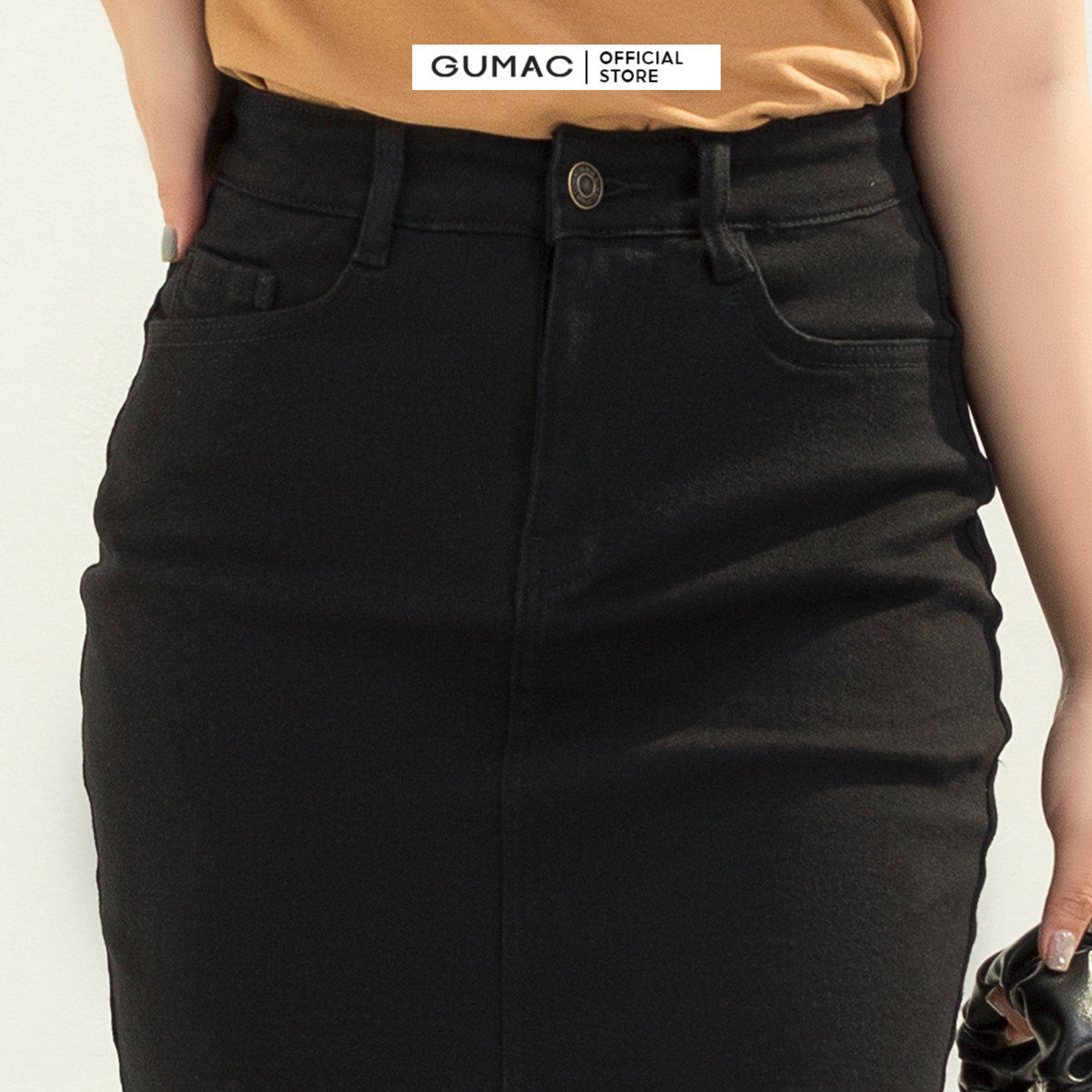 Chân váy jeans nữ GUMAC VJC03019 form A cơ bản trẻ trung
