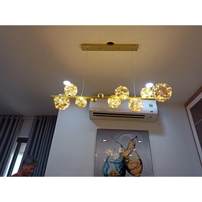Đèn thả quả tròn 8 bóng ,đèn thả bàn ăn, đèn decor