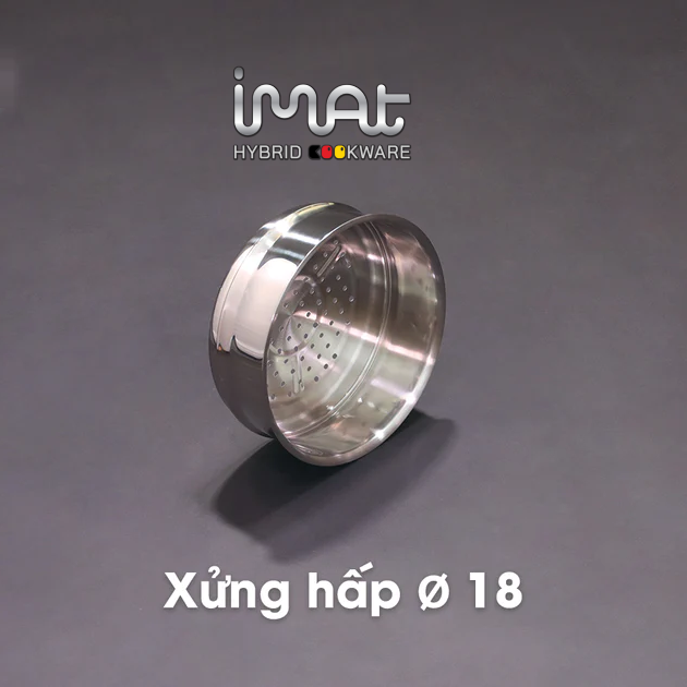 [Chính hãng iMat] Xửng hấp iMat inox 304 kích cỡ 18(cm). Dùng cho nồi, chảo cùng size