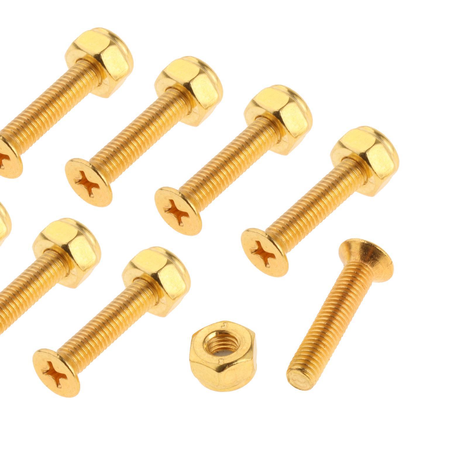 8x Skateboard Hardware Set Skate Bolts Parts Standard Longboard Mounting Screws Bolts Set