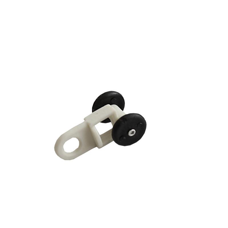 20 Chiếc Ray Trượt Rèm Con Lăn Móc Bánh Xe Rèm Ròng Rọc Trượt Cho Cửa Sổ Voan Con Lăn Nhựa Đen Trắng