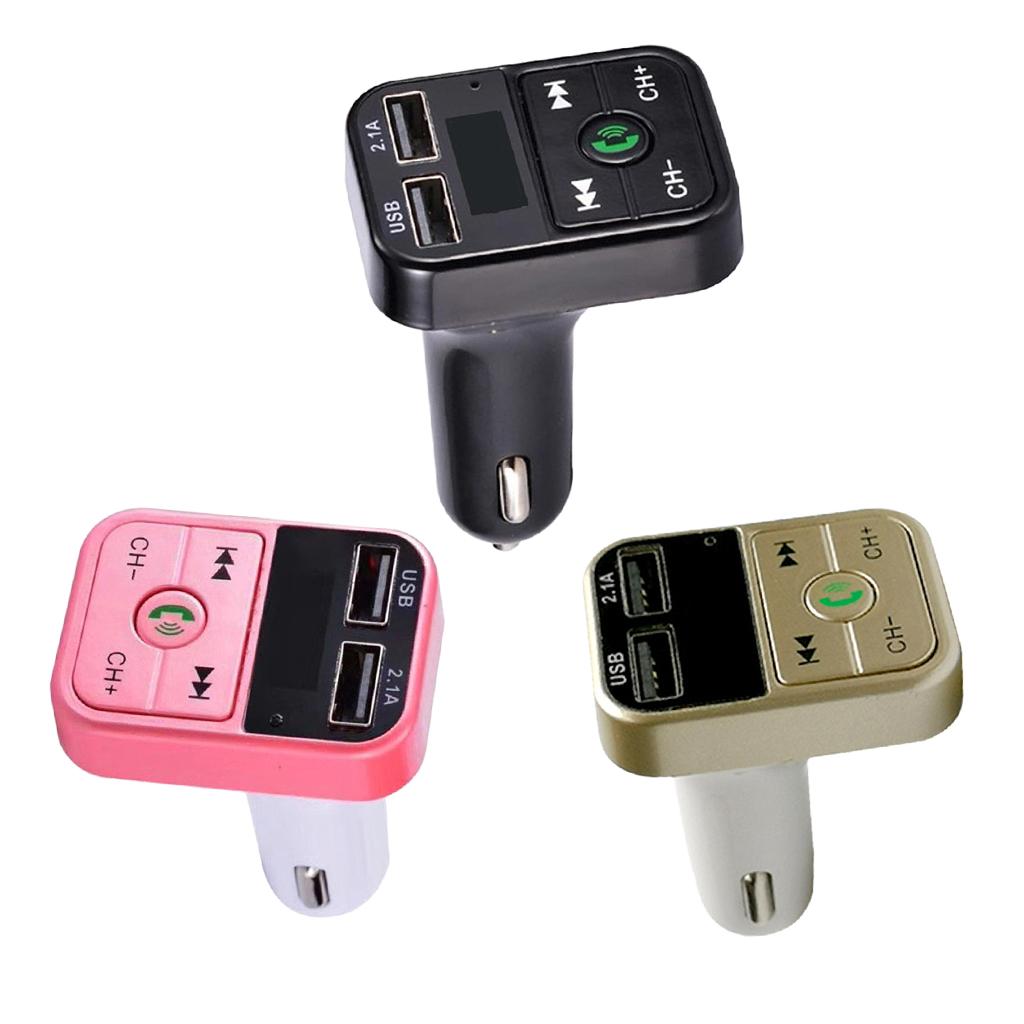 Wireless Bluetooth FM Receiver Dual USB Car Charger Cigarette Socket