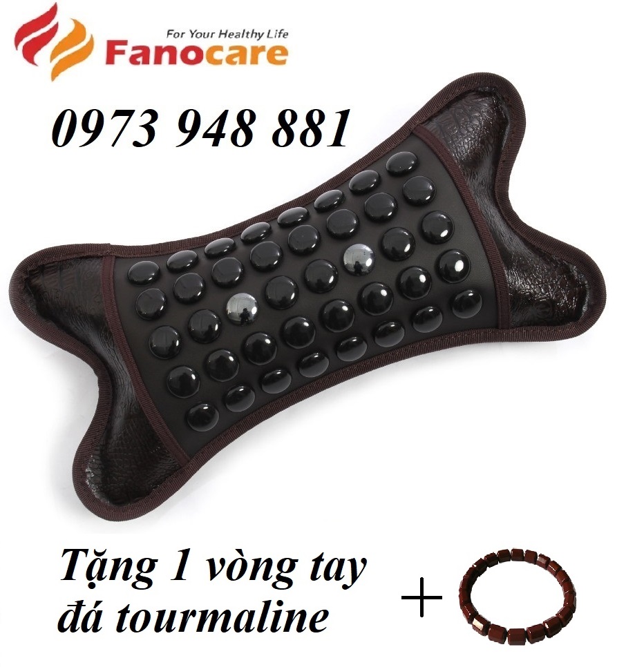 Gối đá nhiệt nóng kèm đá từ tính Hàn Quốc Fanocare giảm đau mỏi vai gáy, thoát hoá đốt sống cổ, ngủ ngon giấc loại nhỏ