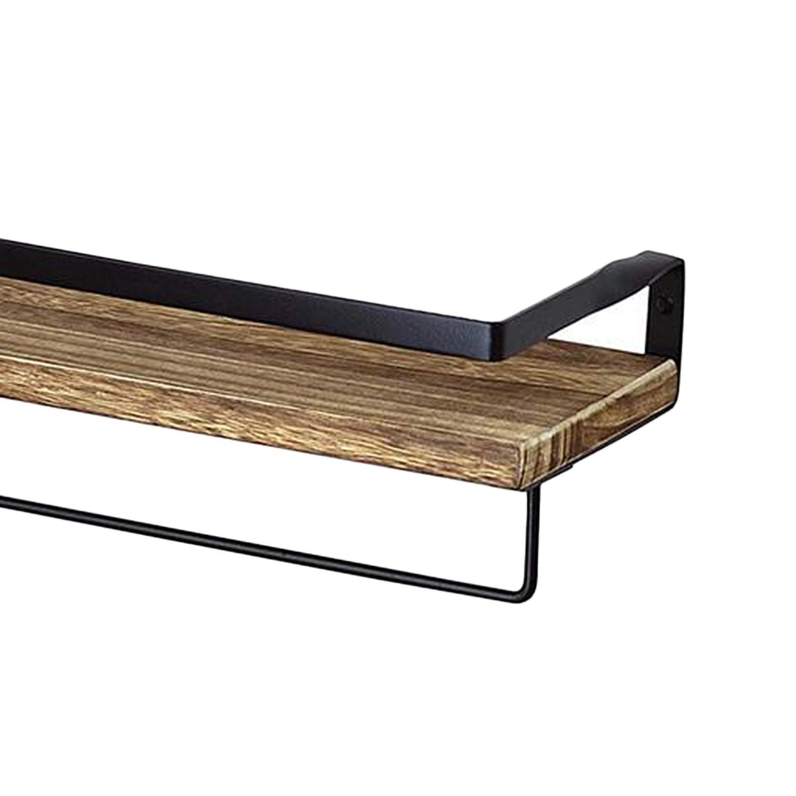 Wall Storage Shelves Set of 2 Kitchen Floating Shelf Livingroom Rack Holder