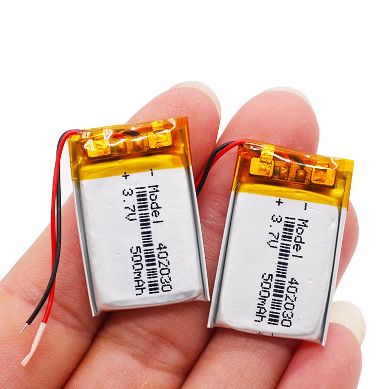 2 chiếc Pin Li-ion Lipo dung lượng cao 402030 3.7v 500mAh Pin sạc Lithium Li-Po Polymer cho Bluetooth GPS MP3 MP4 Màu sắc: 2 chiếc
