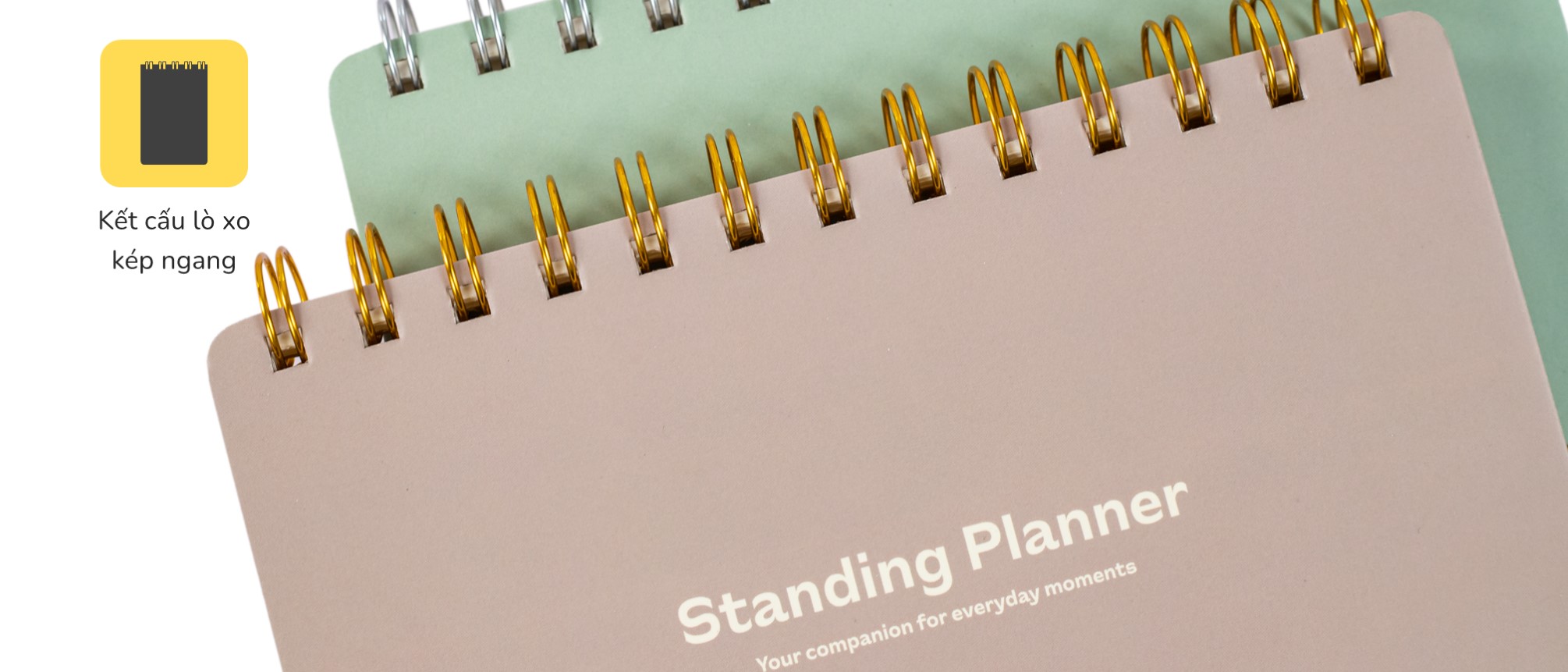 Sổ kế hoạch lò xo kép Klong Standing Planner B6 160 trang 100/76; MS: 945