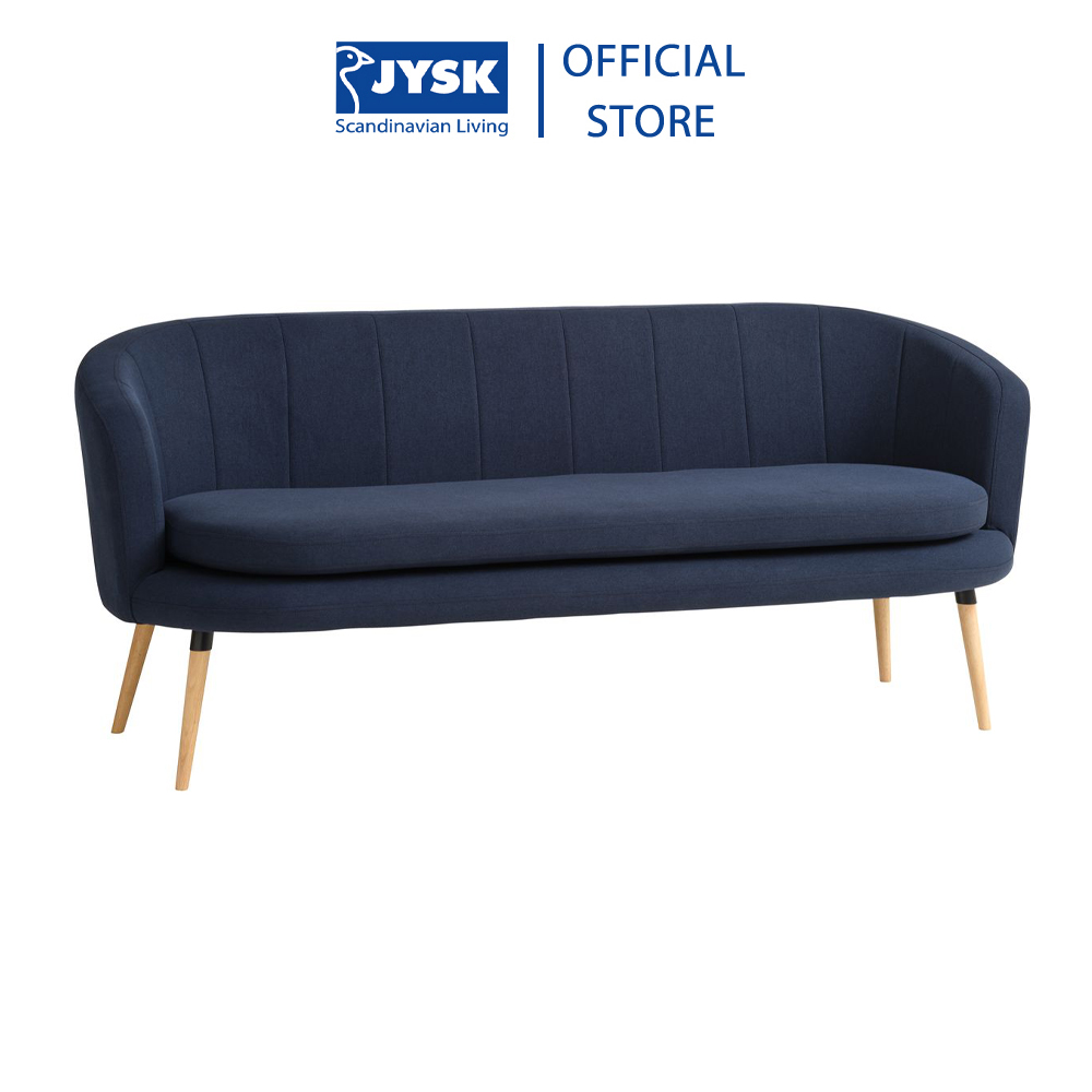 Sofa 3 chỗ | JYSK Gistrup | vải polyester | xanh đậm | R198xS78xC76cm