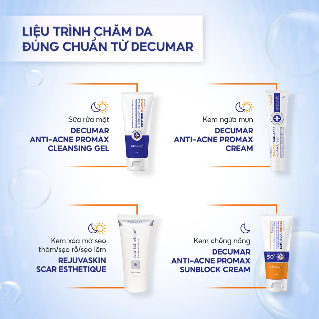 Kem Ngừa Mụn, Mờ Thâm,Ngừa Sẹo,Tái Tạo Da Decumar Anti-Acne Promax Cream 15g