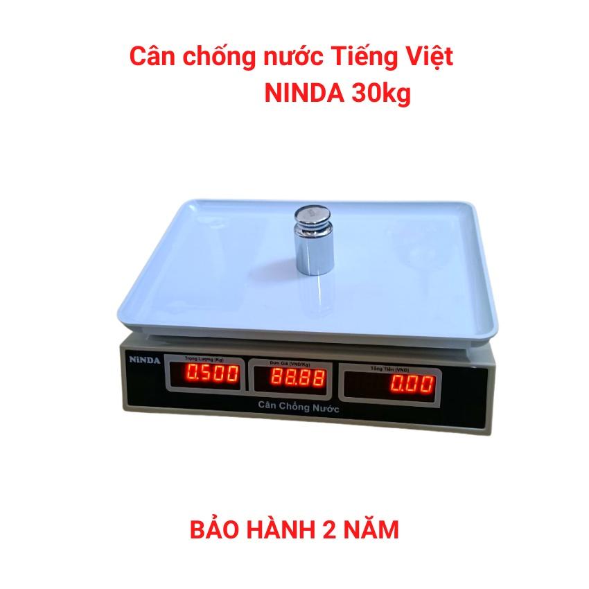 Cân tính tiền chống nước NINDA ( 30kg ) dùng cho bán hàng hải sản,nhà hàng