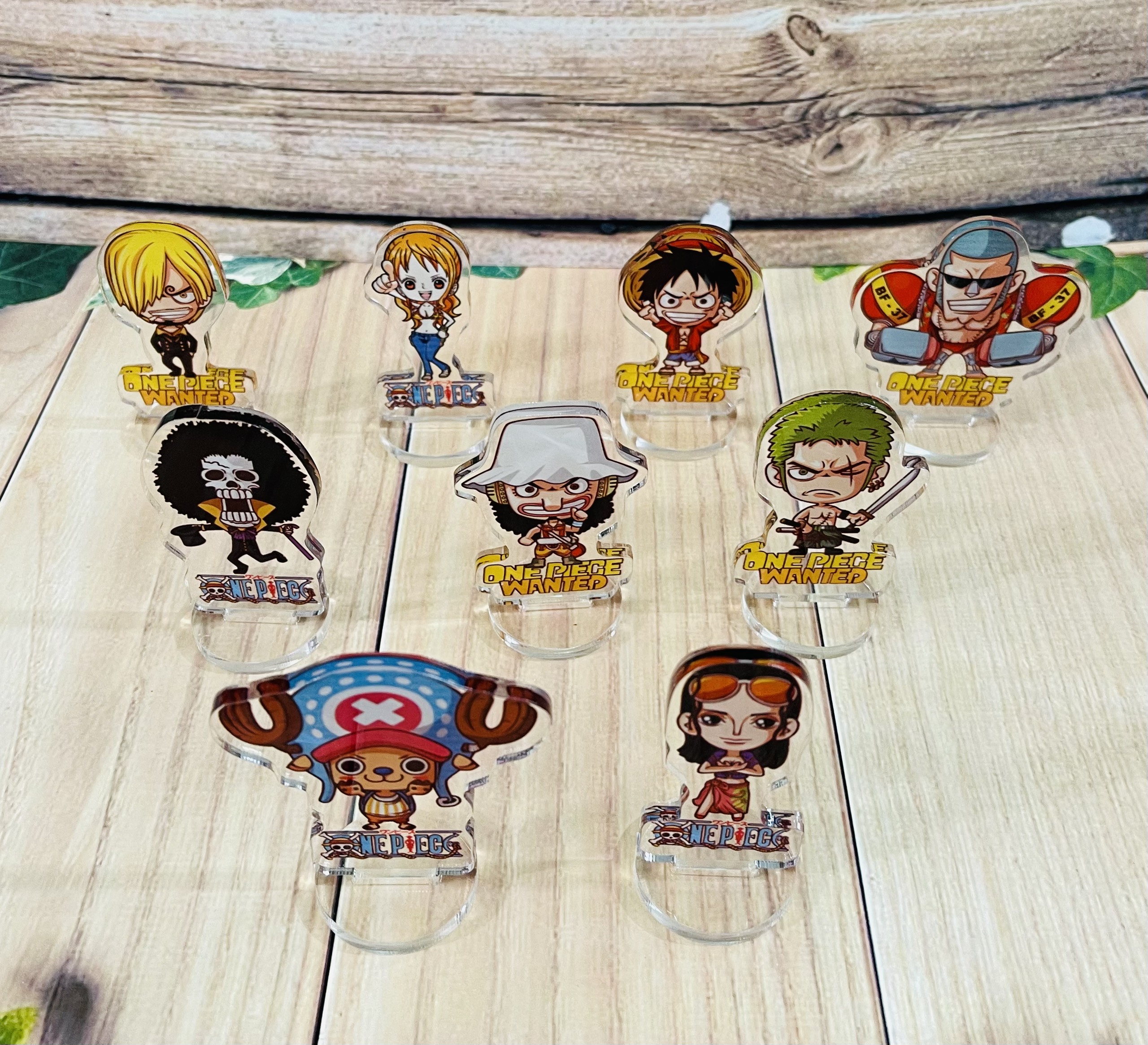 Bộ 9 mô hình Standee One Piece, tượng để bàn